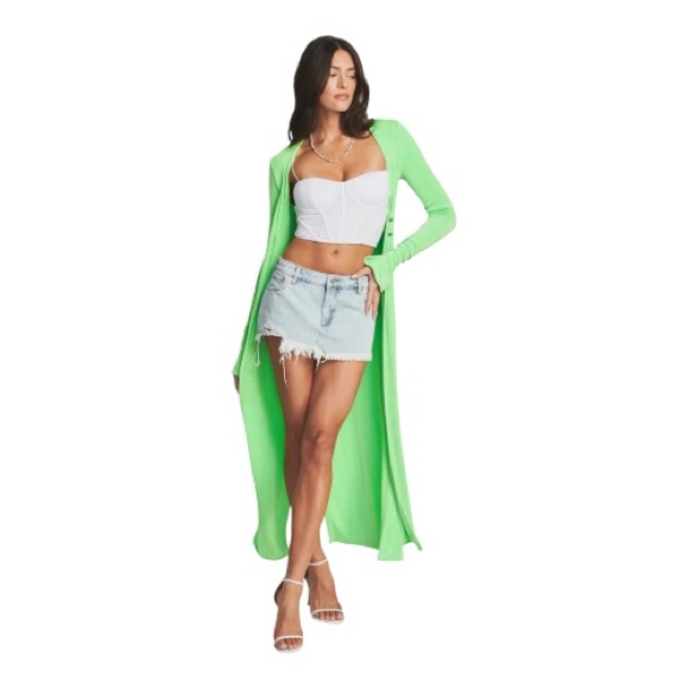 SER.O.YA Murray Cardigan Maxi Duster in Lime Green – XS - NWT
